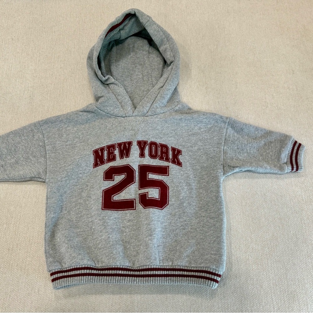 NEW Gray New York Baby Hoodie